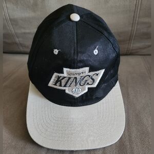 Vintage 90s Los Angeles Kings Snapback Cap Adjustable -BLACK/GRAY **NEW